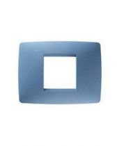 Plaque one rectangulaire  - en technopolymère verni - 2 modules - bleu azur - chorus