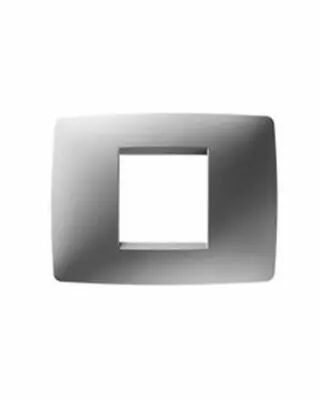 Plaque one rectangulaire  - en technopolym�re verni - 2 modules - titane - chorus