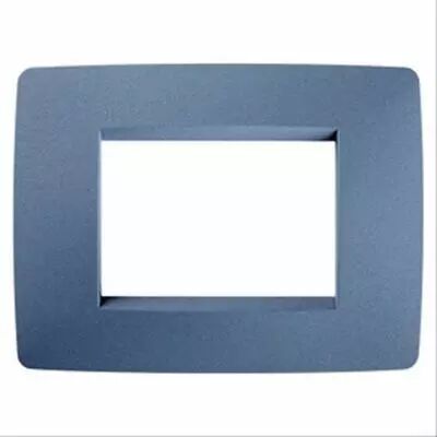 Plaque one rectangulaire  - en technopolym�re verni - 3 modules - bleu azur - chorus