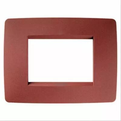 Plaque one rectangulaire  - en technopolym�re verni - 3 modules - rubis - chorus
