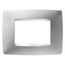Plaque one rectangulaire  - en technopolymre verni - 3 modules - titane - chorus