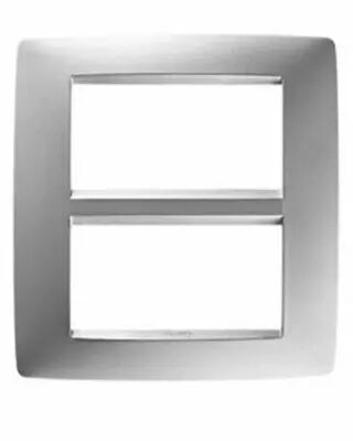 Plaque one rectangulaire  - en technopolym�re verni - 8 modules - titane - chorus