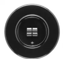 Plaque simple bakelite noire THPG173063, interrupteur va-et-vient thpg100571