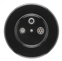 Plaque simple bakelite noire thpg174940 + cable antenne thpg100723