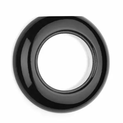 Plaque simple biseaut�e haut en porcelaine noire (174003)