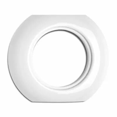 Plaque simple porcelaine biseaut�e haut et bas hors tel- tv - rj45 (173087)