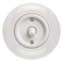 Plaque simple porcelaine hors tel- tv - rj45 - enceintes (173085)