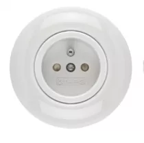 Plaque simple porcelaine hors tel- tv - rj45 - enceintes (173085)