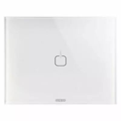 Plaque touch 3p blanc 1 symb.