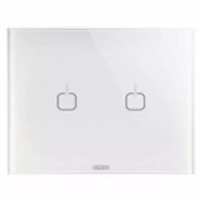 Plaque touch 3p blanc 2 symb.