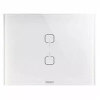 Plaque touch knx blanc 2 symb.
