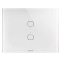 Plaque touch knx blanc 2 symb.