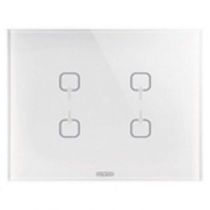 Plaque touch knx blanc 4 symb.