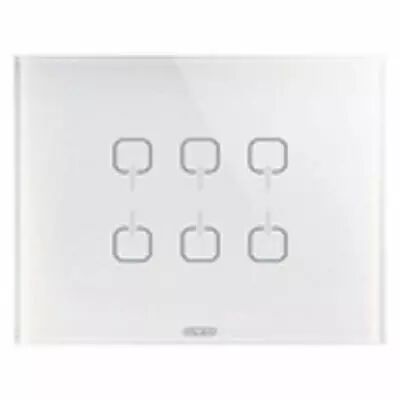 Plaque touch knx blanc 6 symb.