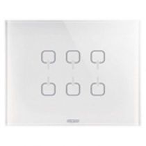 Plaque touch knx blanc 6 symb.