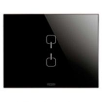 Plaque touch knx nero 2 symb.