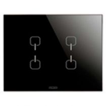 Plaque touch knx nero 4 symb.