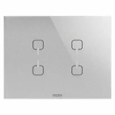 Plaque touch knx titane 4 symb.