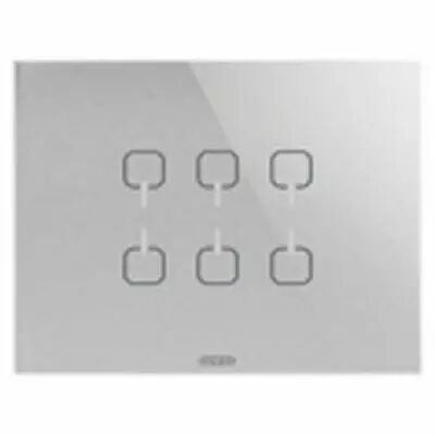 Plaque touch knx titane 6 symb.