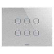 Plaque touch knx titane 6 symb.