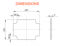 Plaques de fond et vis auto-taraudeuses de fixation pour boîte (LxH) 300x220 - en matière isolante (GW44627)