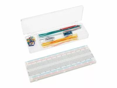 Platine d\'exp�rimentation sans soudure - 830 points de connexion + fils de raccordement - 140 pcs (VTBB1N)