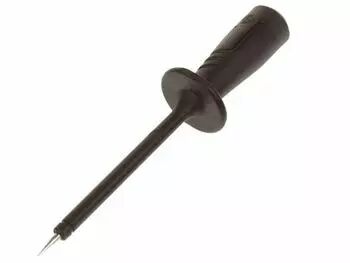 Pointe de touche � manchon isolant souple et incassable, connexion femelle, 4mm (pruef2600 noir) (HM5402S)