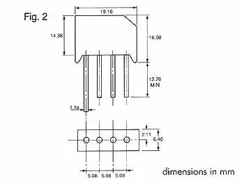 Pont de redressement 50v-4a (rs401/l) (RS401/L)