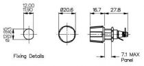 Porte fusible a vis 5x20 m/p cab ip66