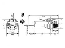 Porte-fusible pour montage chassis 6.35 x 31.8mm (F/CH632)
