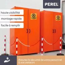 Poteau en plastique pour cha&icirc;ne de signalisation, lot de 2 (SCP90)
