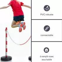 Poteau en plastique pour cha&icirc;ne de signalisation, lot de 2 (SCP90)