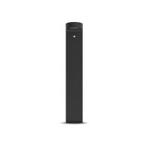 POTELET 6W IP65 950MM SOLAIRE ROND NOIR + DETECTEUR IR (100811)