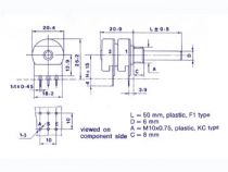 Potentiometre a piste de carbone log stereo 470k (K470BS)