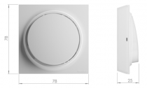 Poussoir 6A blanc monobloc de la collection Neo de Fontini (28310052)