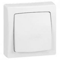 Poussoir en saillie complet - 6 A - blanc (086006)