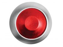 Poussoir métallique rond avec capuchon rouge - 1p spst off-(on) (R1398R)