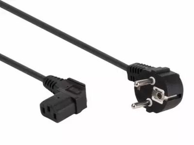 POWER CORD BLACK L=2.5 m EURO 90�/ EURO FEM PLUG 90�, 3G1.0mm� (EPC025B100)