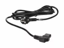 POWER CORD BLACK L=2.5 m EURO 90&deg;/ EURO FEM PLUG 90&deg;, 3G1.0mm&sup2; (EPC025B100)