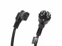 POWER CORD BLACK L=2.5 m EURO 90&deg;/ EURO FEM PLUG 90&deg;, 3G1.0mm&sup2; (EPC025B100)