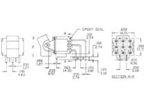 Pr8305r p.c.m.r.& p. inverseur 3p on-off-on (8305R)