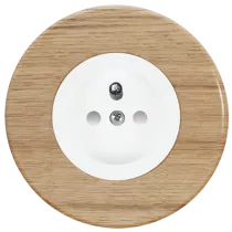 Prise 2P+T avec couvercle blanc et protection enfant (DSR Z1-Z1-0-00-0-0-00)