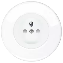 Prise 2P+T avec couvercle blanc et protection enfant (DSR Z1-Z1-0-00-0-0-00)