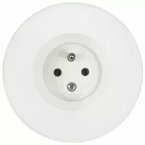 Prise 2P+T avec couvercle blanc et protection enfant (DSR Z1-Z1-0-00-0-0-00)