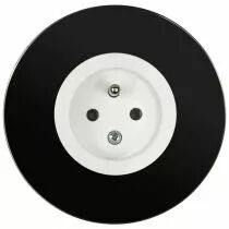 Prise 2P+T avec couvercle blanc et protection enfant (DSR Z1-Z1-0-00-0-0-00)