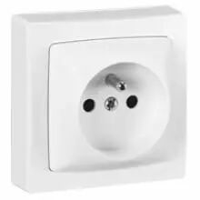 Prise 2P+T saillie complet - bornes auto - blanc (086027)