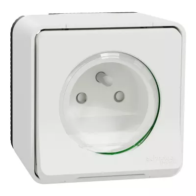 prise de courant en saillie IP55 schneider Mureva Styl Blanche (MUR39030)