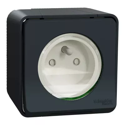 prise de courant en saillie IP55 schneider Mureva Styl Gris