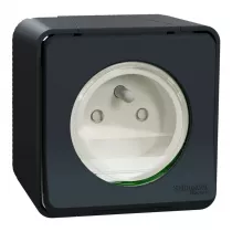 prise de courant en saillie IP55 schneider Mureva Styl Gris