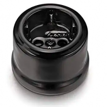 Prise de courant Schuko 2P+T sans passe-câble Garby en porcelaine noire 30202275